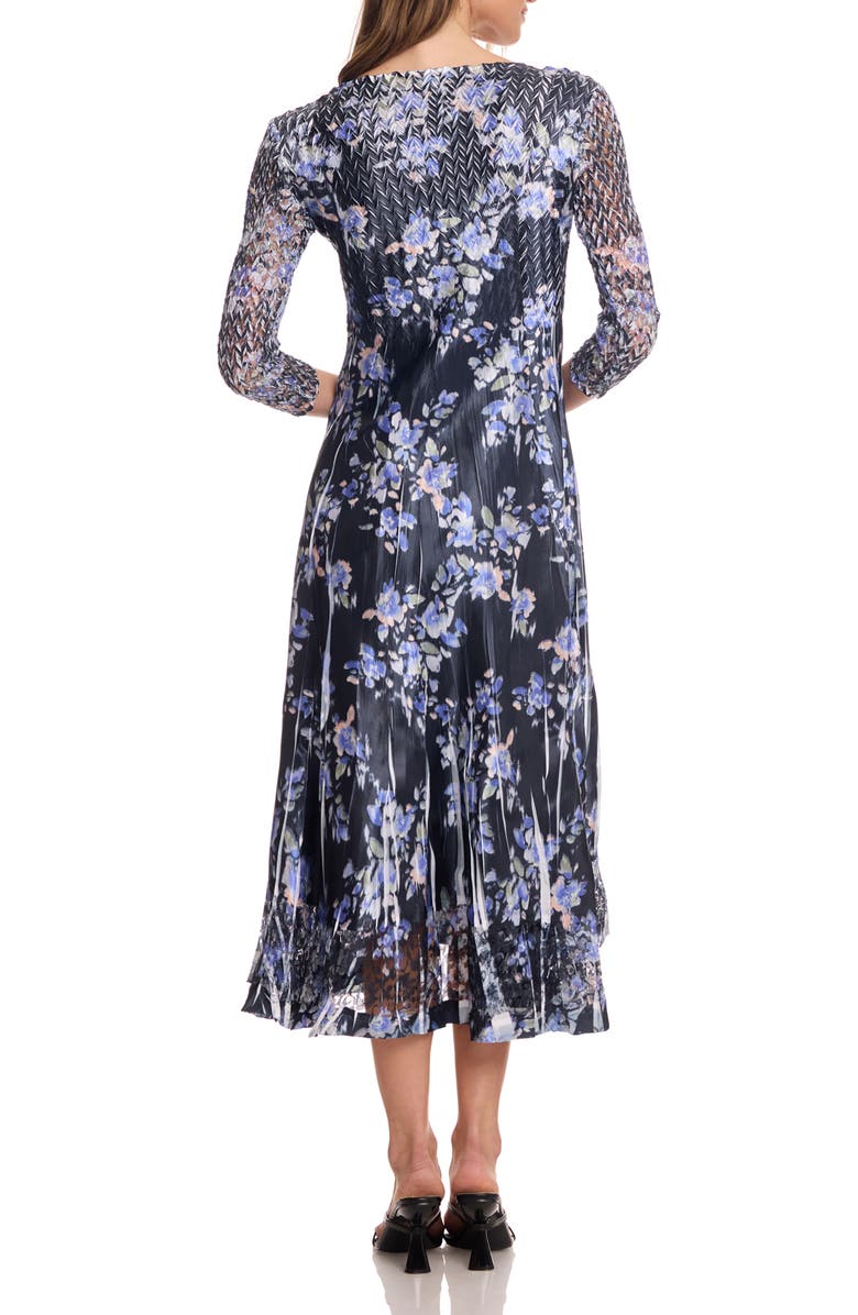 Komarov Midi Length Dress with Lace Details, Alternate, color, Waercolor Breeze