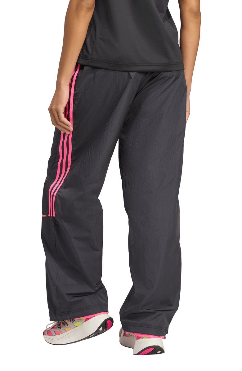 adidas Originals Teamgeist Oversize Recycled Nylon Track Pants, Alternate, color, Black/Selu