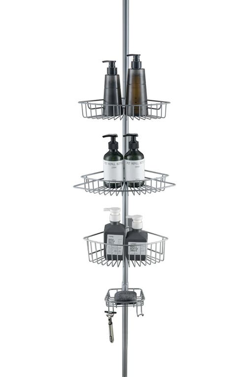 J&v Textiles J And V Textiles Rustproof Corner Shower Caddy In Gray