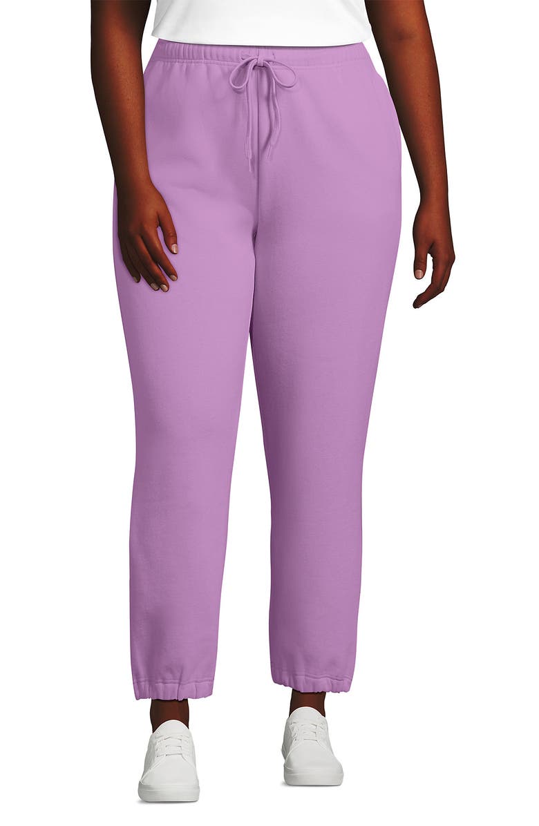Lands' End Serious Sweats High Rise Jogger Pants, Main, color, Wild Lilac