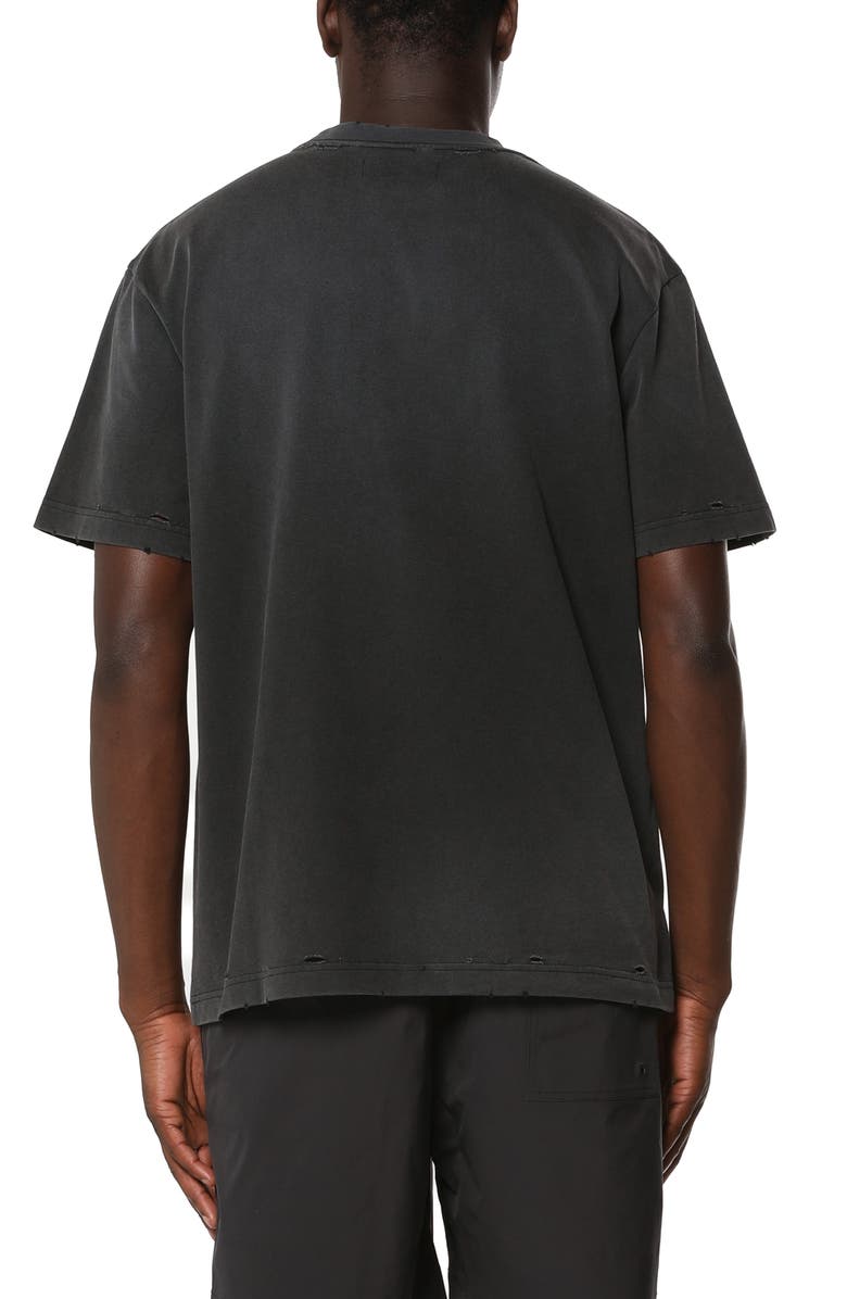 PURPLE BRAND Distressed Heavyweight Cotton Jersey Graphic T-Shirt, Alternate, color, Black