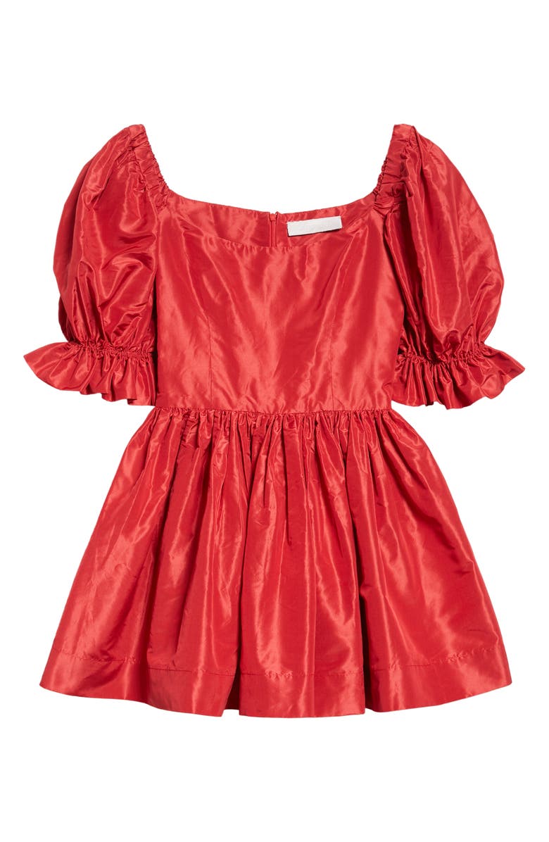 CAFE FORGOT x ZEPHERINA Puff Sleeve Silk Taffeta Minidress, Alternate, color,