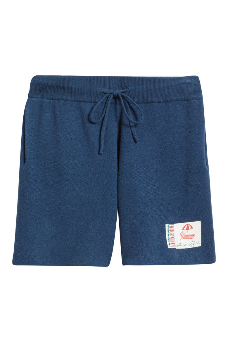 Out of Office Drawstring Knit Shorts, Alternate, color, BLUE