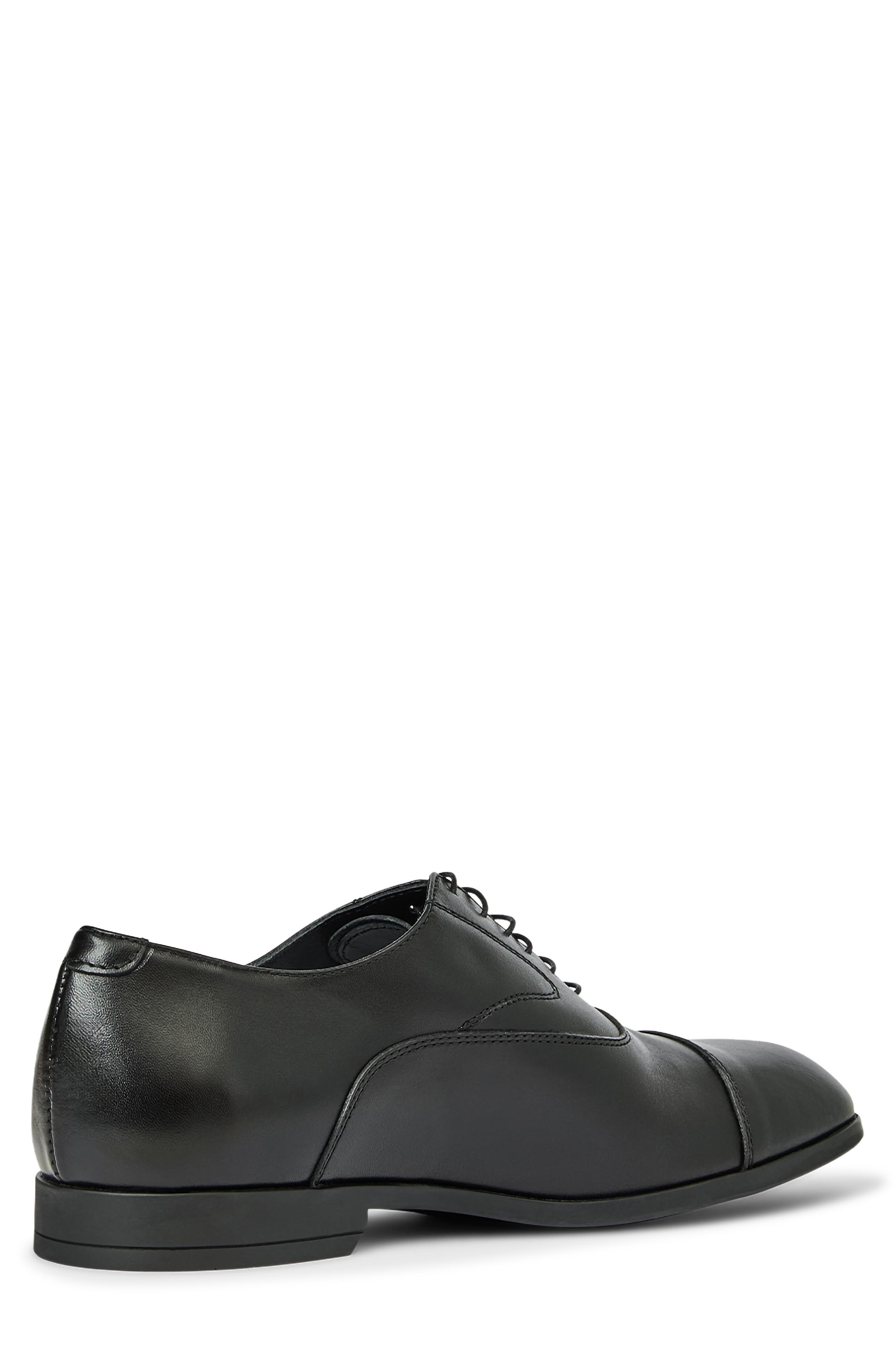 Centro Cap Toe Oxford, Alternate, color, BLACK LEATHER