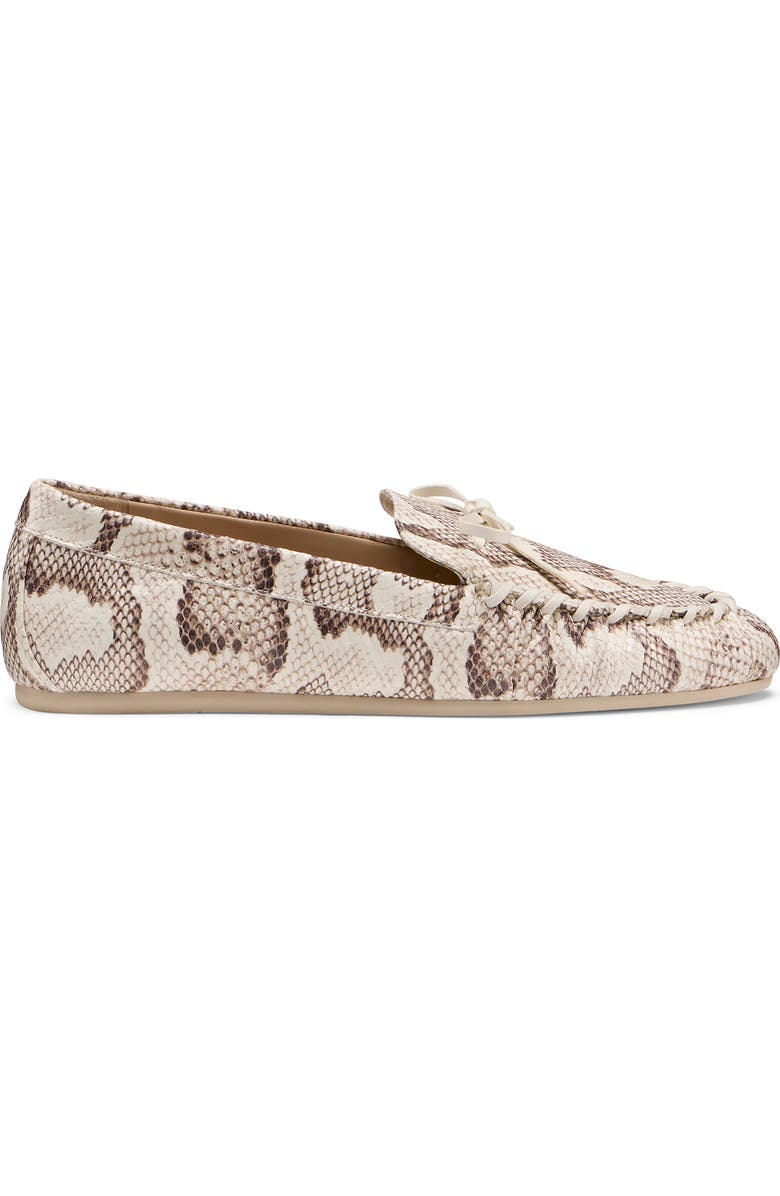 Stuart Weitzman Britt Bow Loafer, Alternate, color, Cream.
