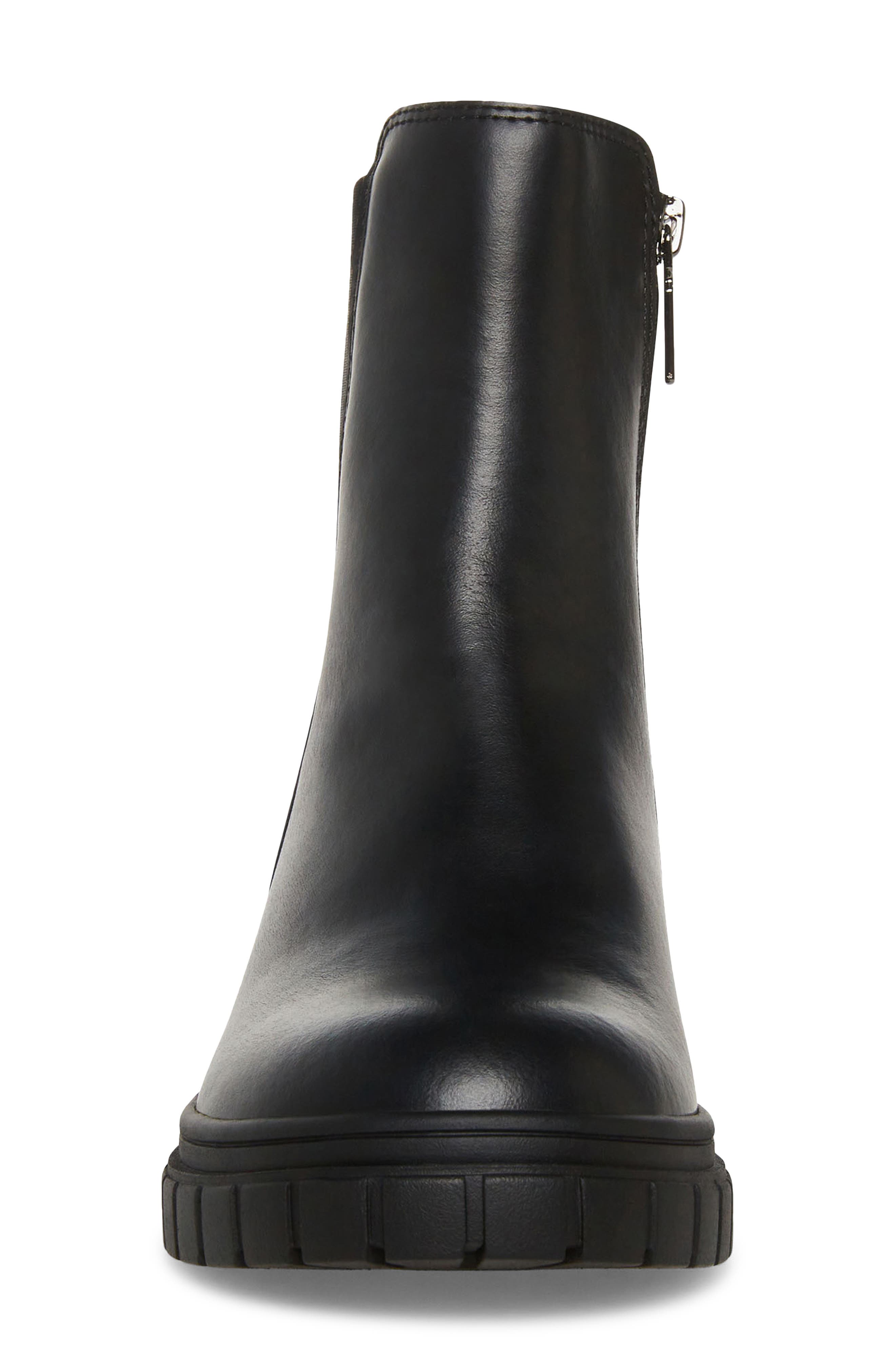 Prestly Waterproof Leather Bootie, Alternate, color, BLACK LEAT