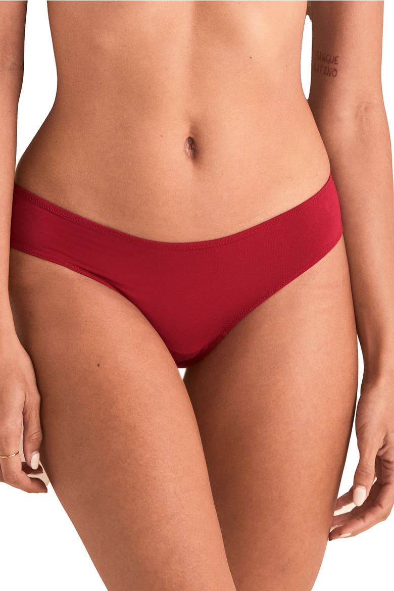 Teagan Bikini Panties, Main, color, Dark red