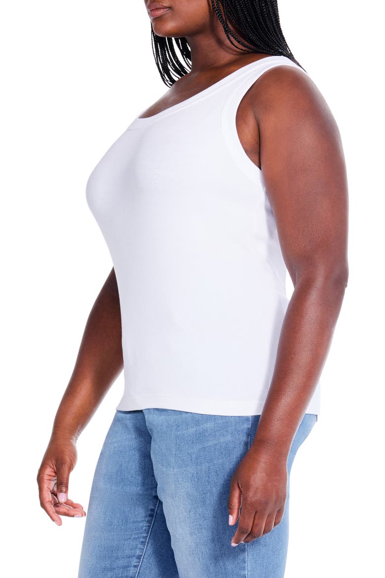 Perfect Rib Scoop Neck Knit Tank Top, Alternate, color, PAPER WHITE