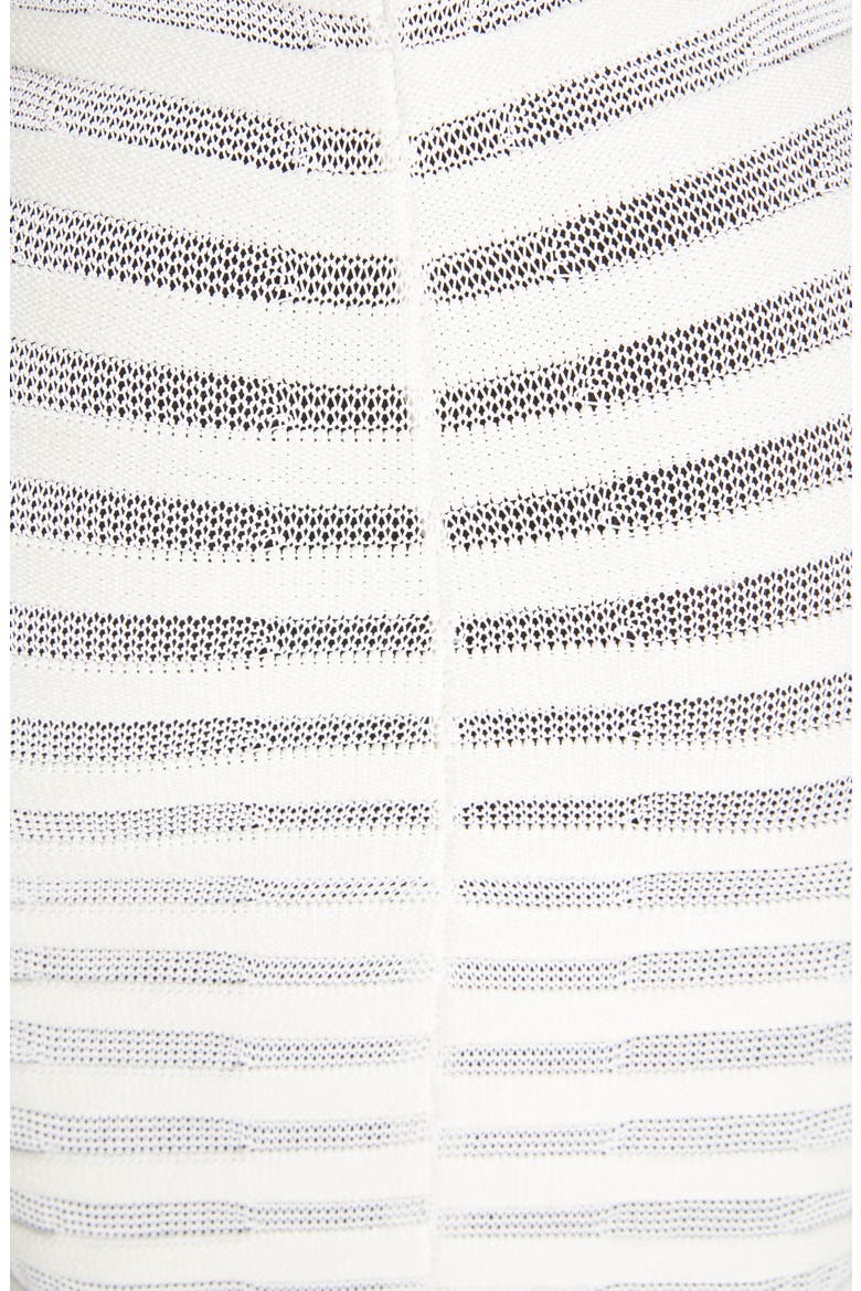 Rib Texture Mock Neck Body–Con Midi Dress, Alternate, color, BLANC