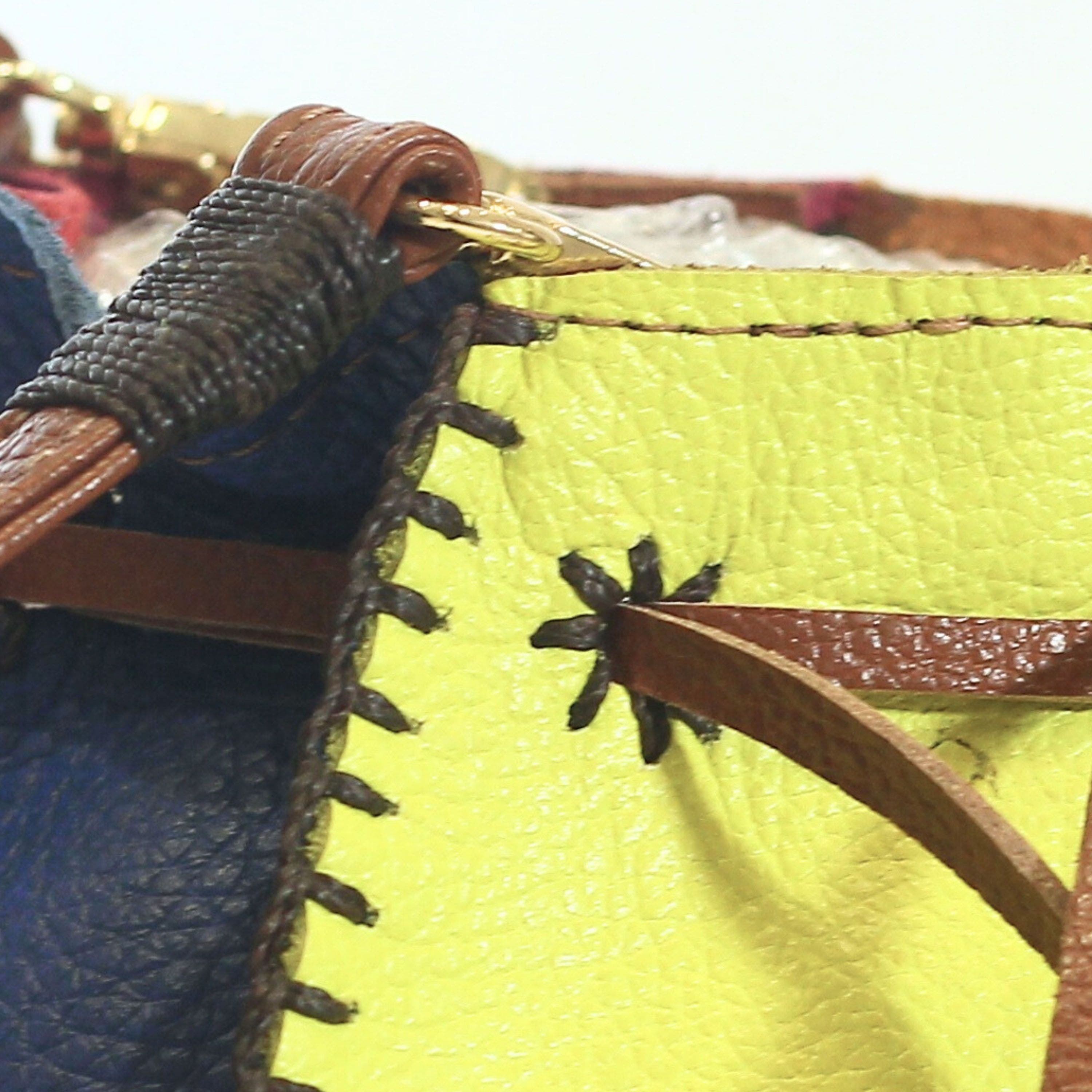 Mini Bucket Pouch  Top Grain Leather Bag, Alternate, color, Rainbow