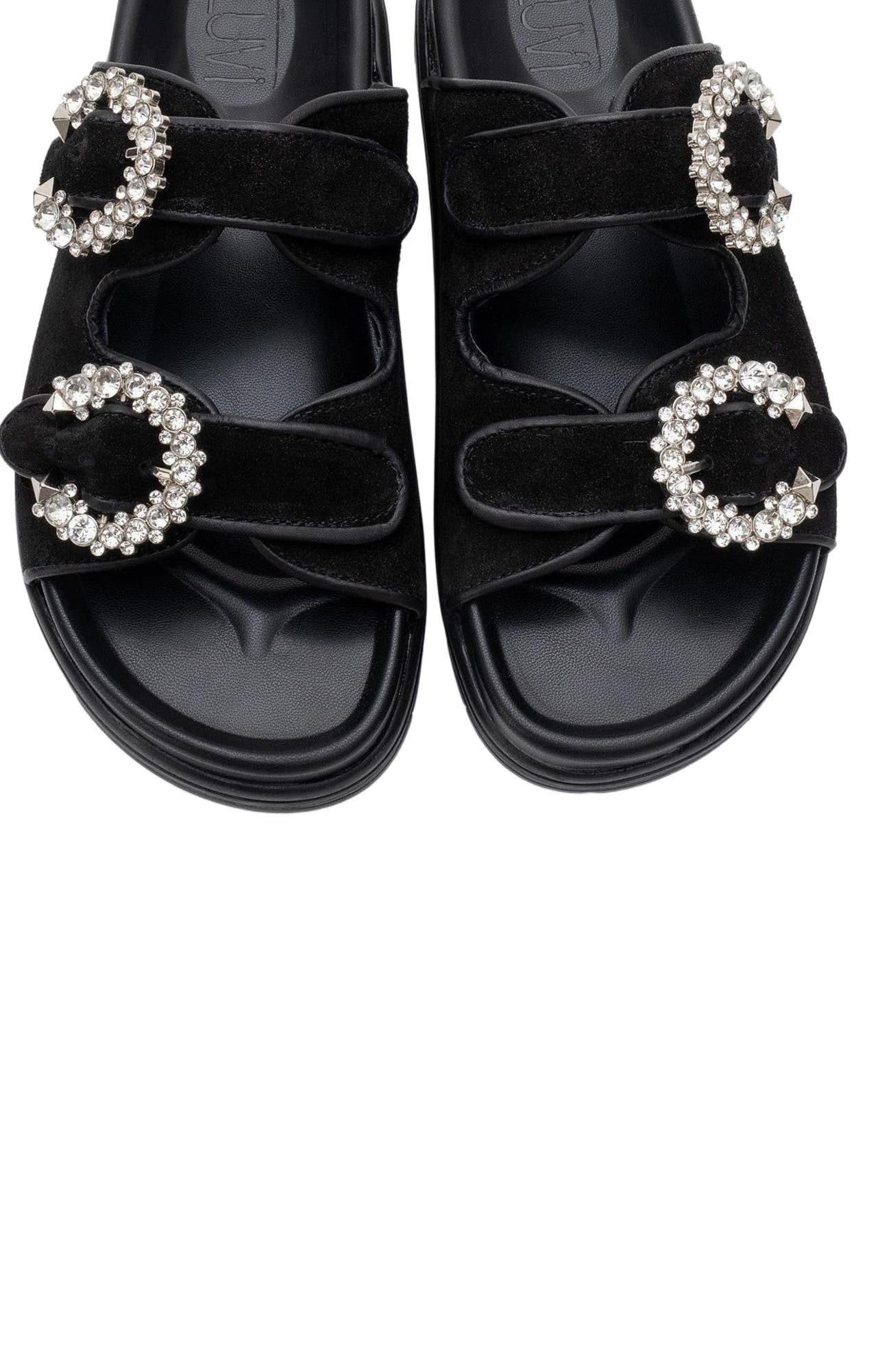 Forever & Always Shoes Morelia Suede Leather Slide Sandal, Alternate, color, 