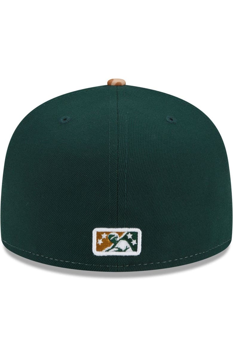 New Era Men's New Era White/Tan Charleston RiverDogs Theme Night 59FIFTY Fitted Hat, Alternate, color, White