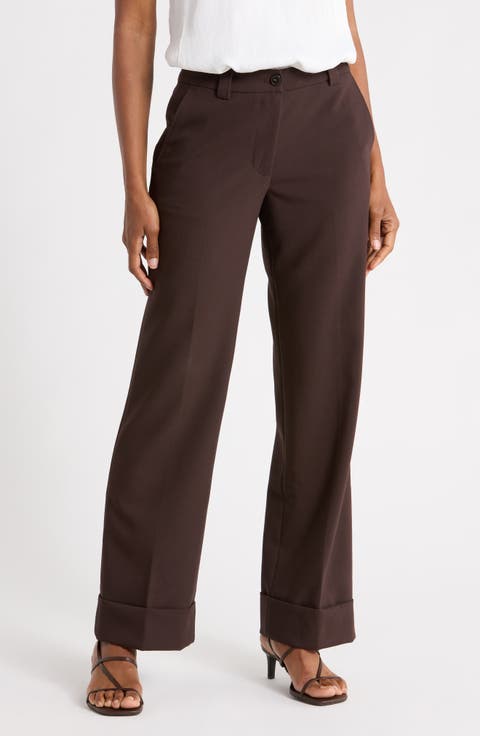 Cuffed Wide Leg Pants