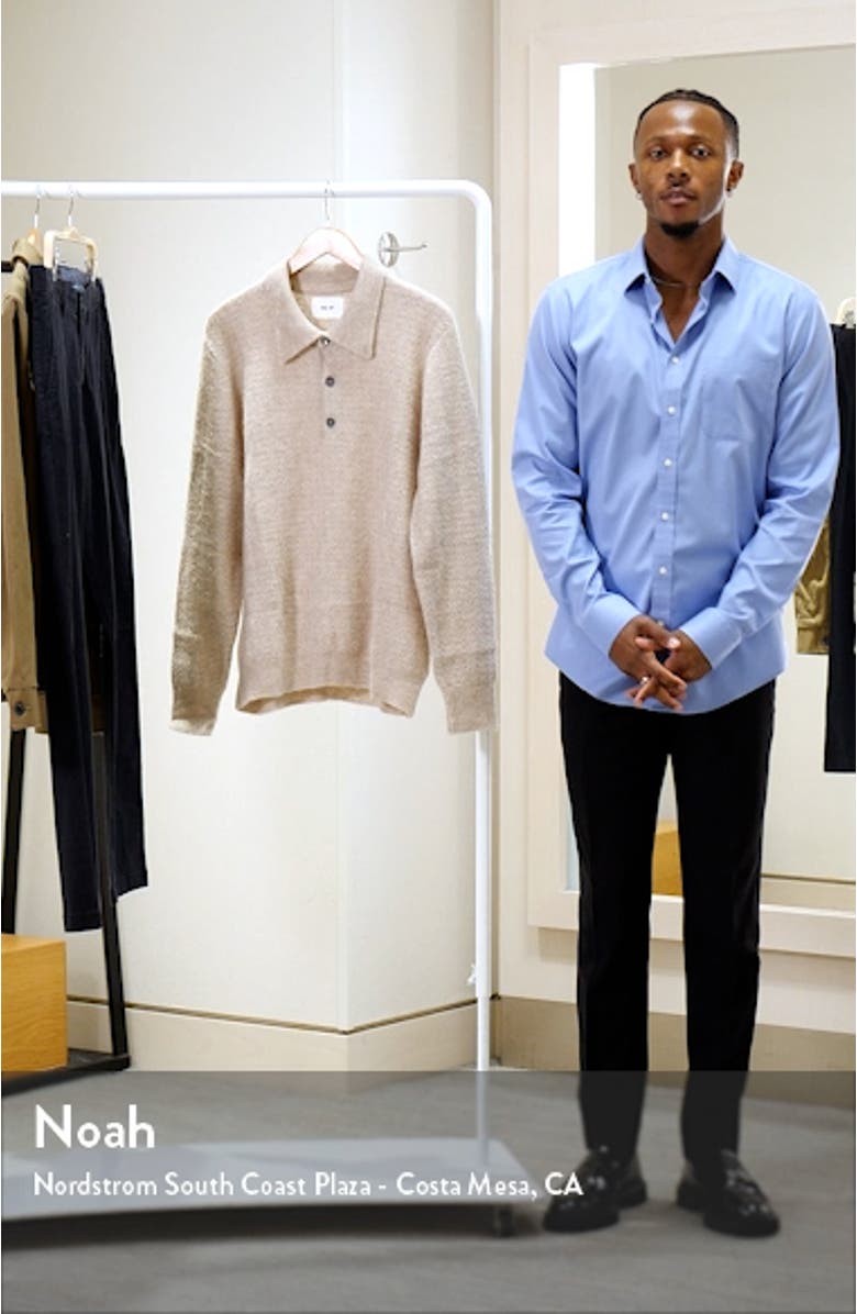 Alfie 6651 Long Sleeve Alpaca & Wool Blend Polo Sweater, sales video thumbnail