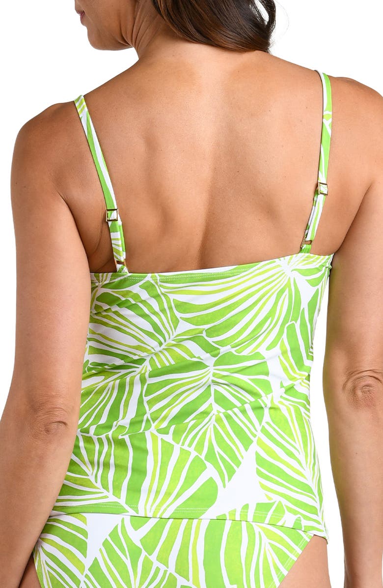 La Blanca Serene Palm Tankini Top, Alternate, color, 