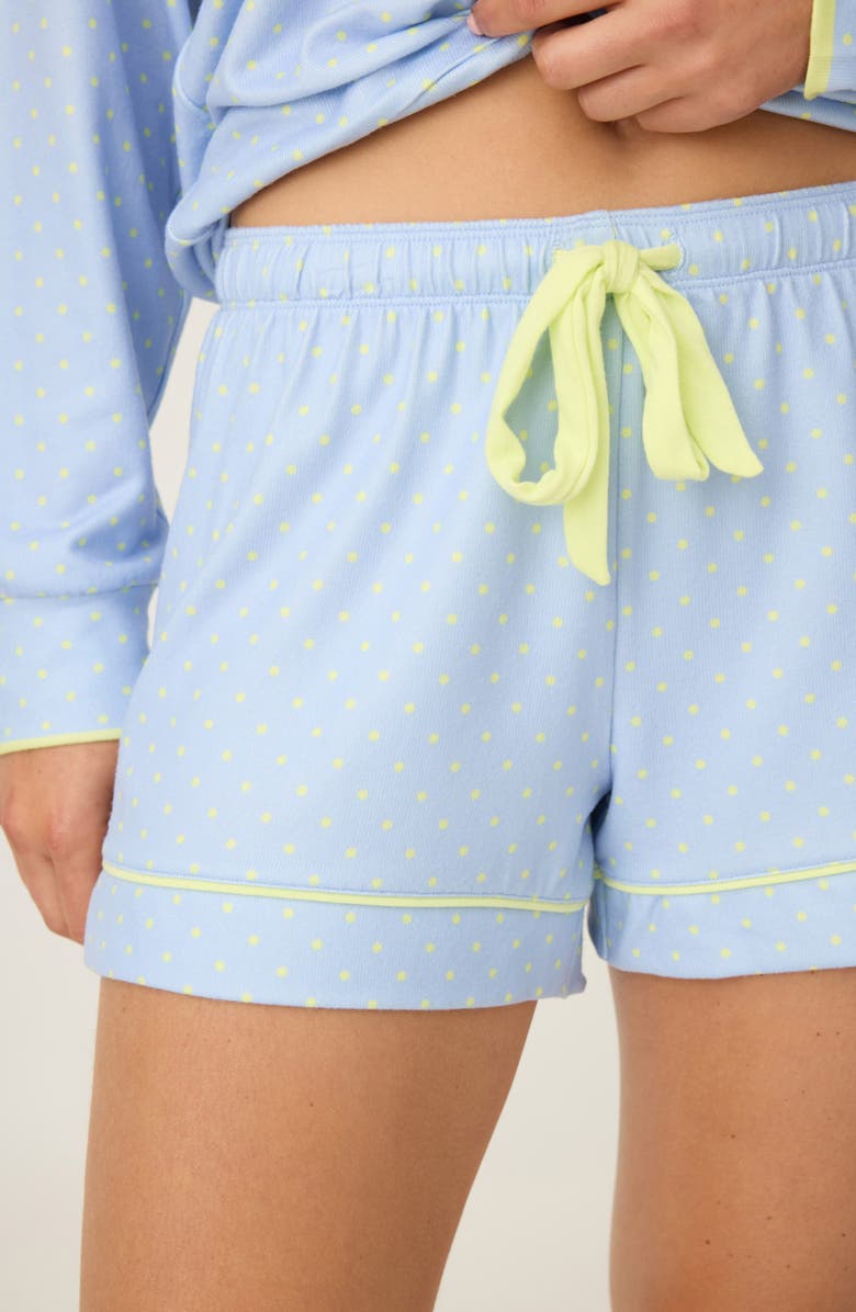 PJ Salvage Beautiful Life Jersey Pajama Shorts, Alternate, color, Peri