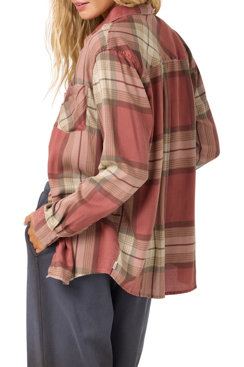 Logan Plaid Flannel Shirt, Alternate, color, APPLE BUTTER