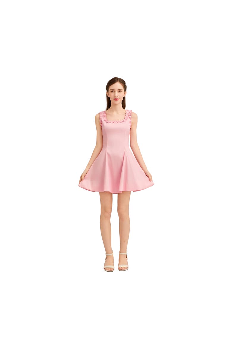 Ruffle Strap Dress, Alternate, color, Pink