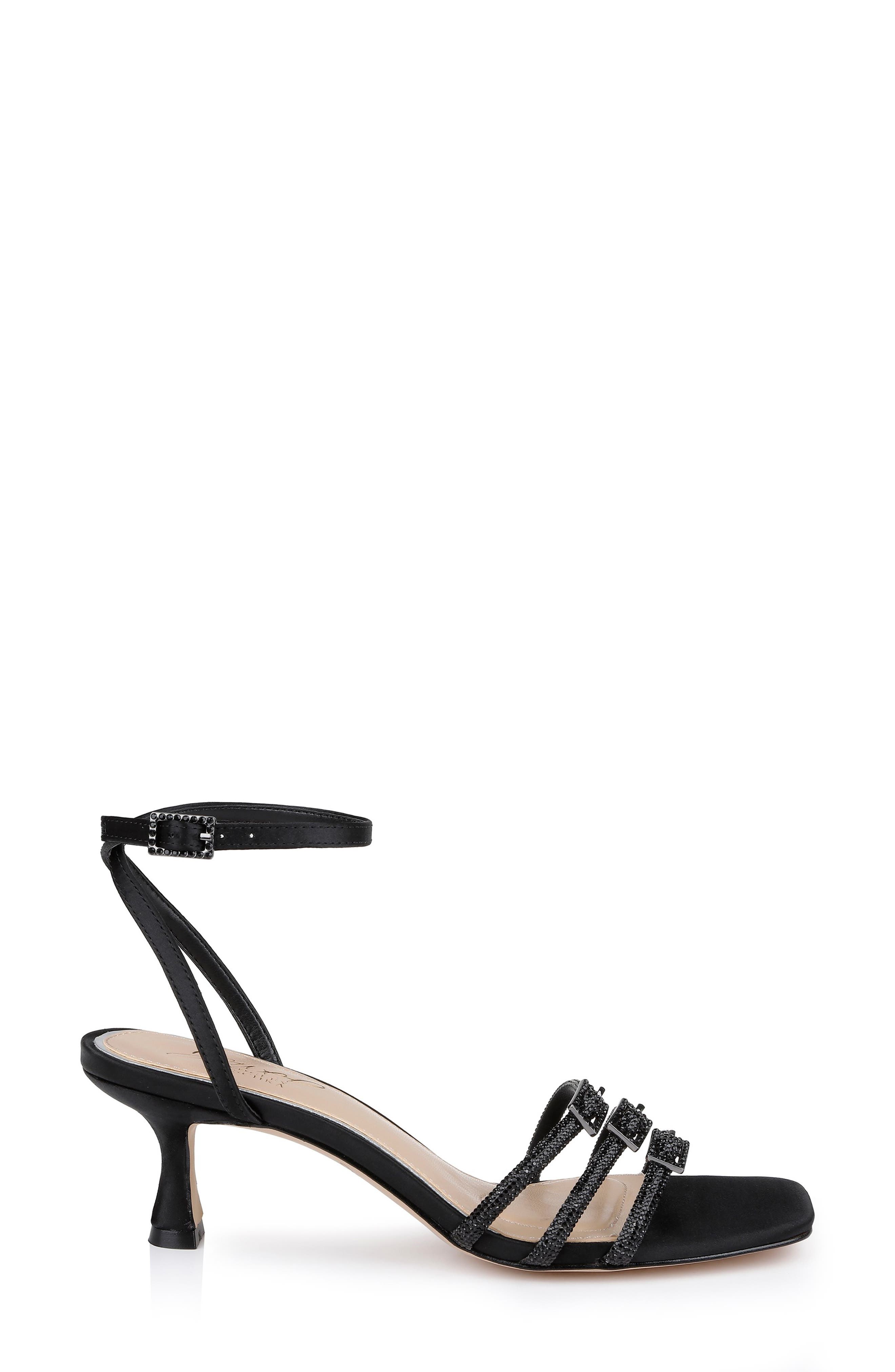 Jewel Badgley Mischka Tesslynn Embellished Ankle Strap Sandal, Alternate, color, 