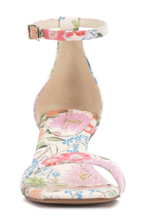 Vince Camuto Vinkely Square Toe Kitten Heel Sandal In Floret Garde