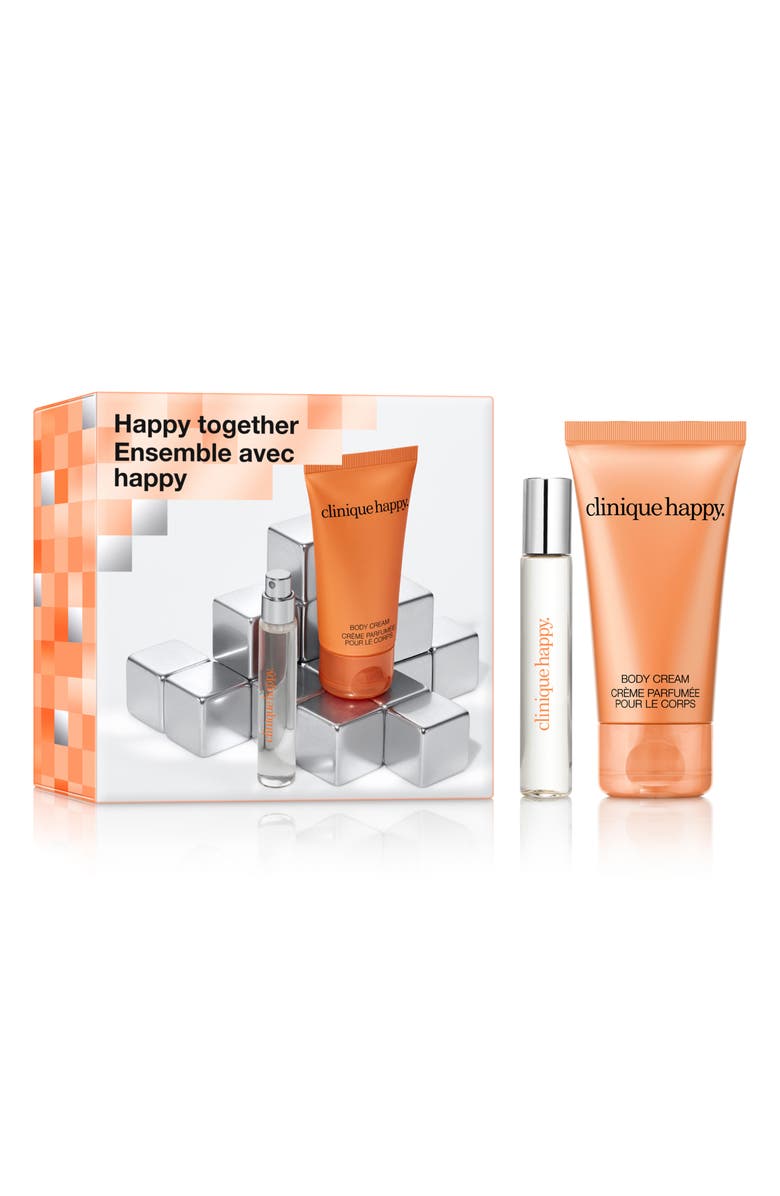 Clinique Happy Together Perfume + Body Lotion Gift Set $23 Value, Main, color,