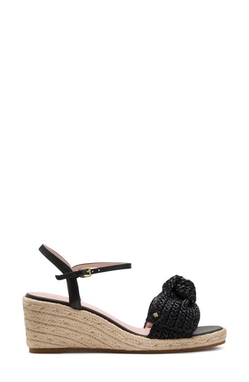 Kate Spade New York Leandra Ankle Strap Wedge Sandal In Black