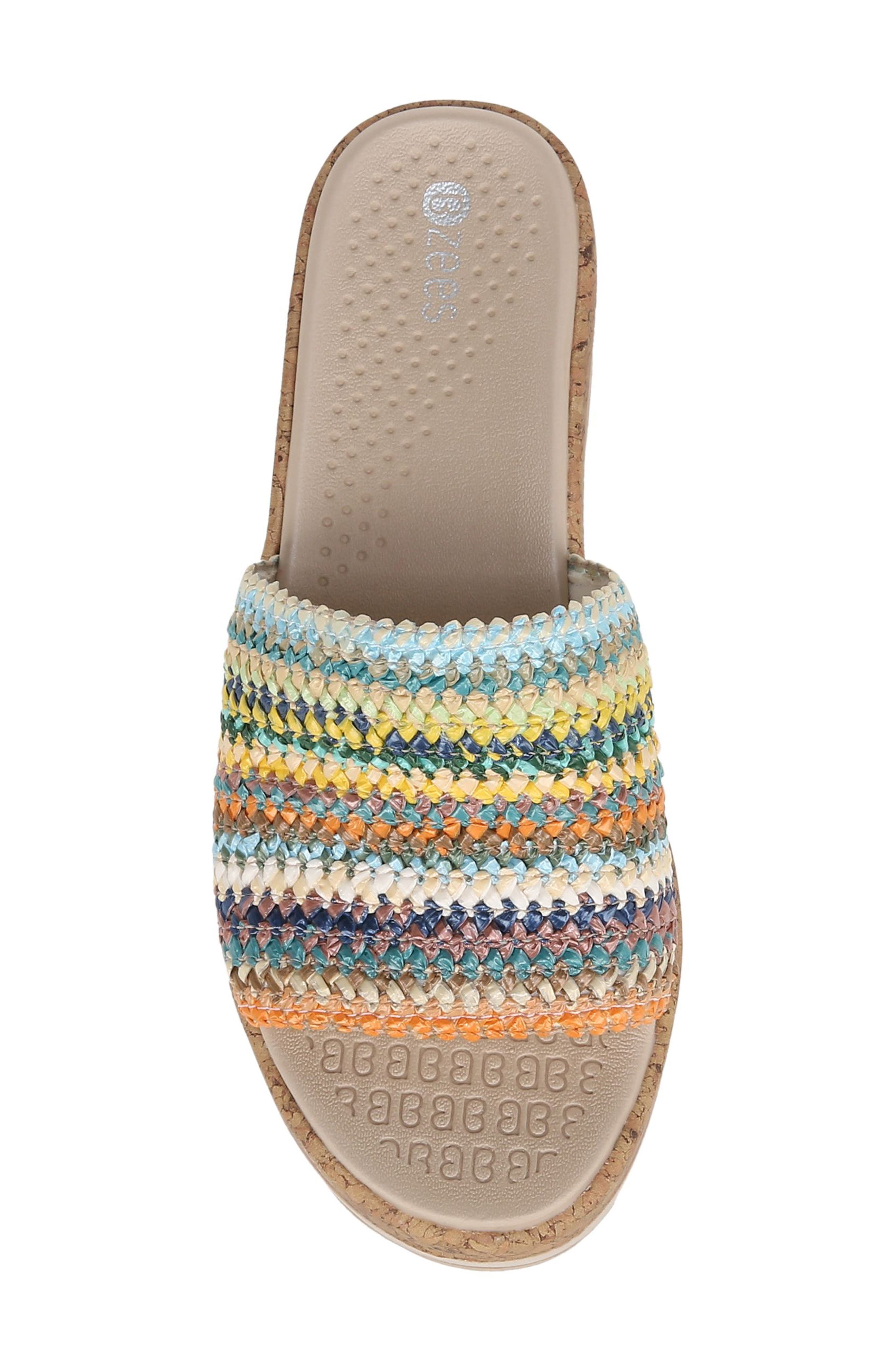 LifeStride Runaway Wedge Slide Sandal, Alternate, color, Multi