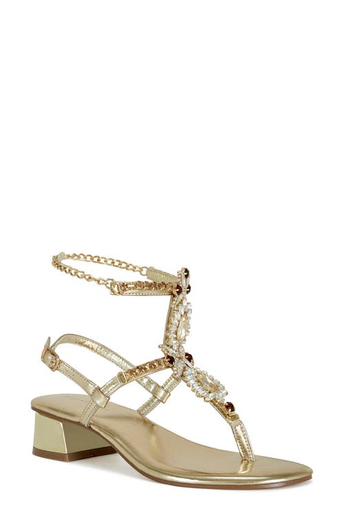 Azalea Wang Kunzite Ankle Strap Sandal In Gold