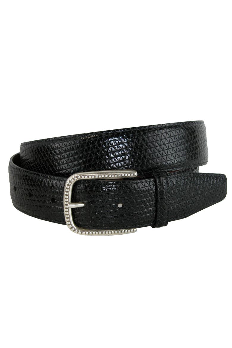 Men's Basic Lux Trial Tri-Town Calfskin Dress Belt, Main, color, Black