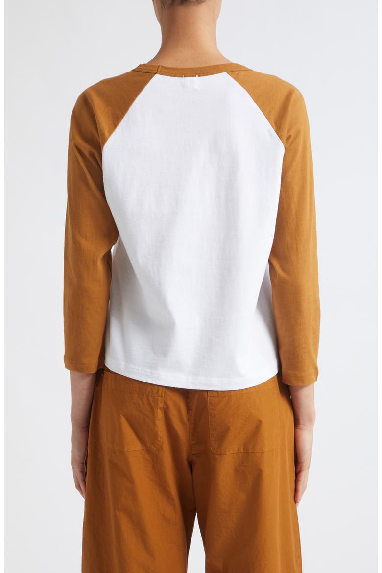 Margo Baseball T-Shirt, Alternate, color, WHITE/ COPPER