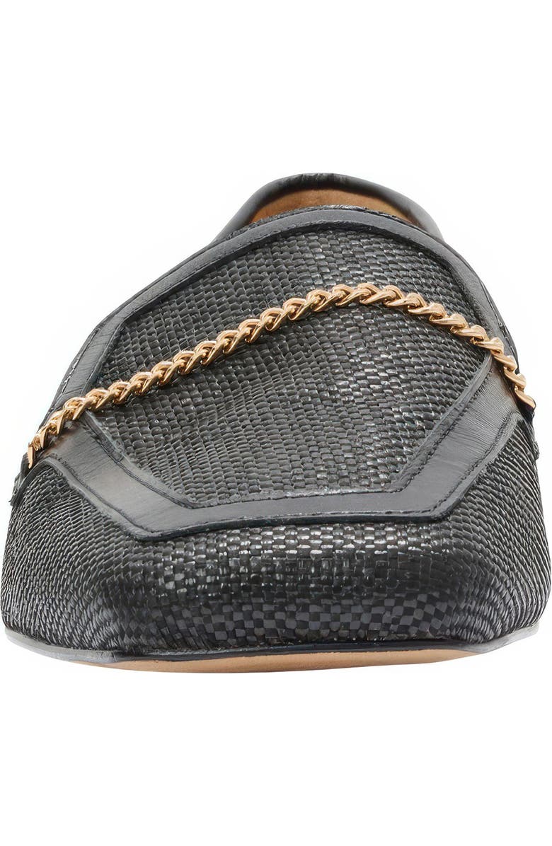 André Assous Ariane Loafer, Alternate, color, Black Raffia