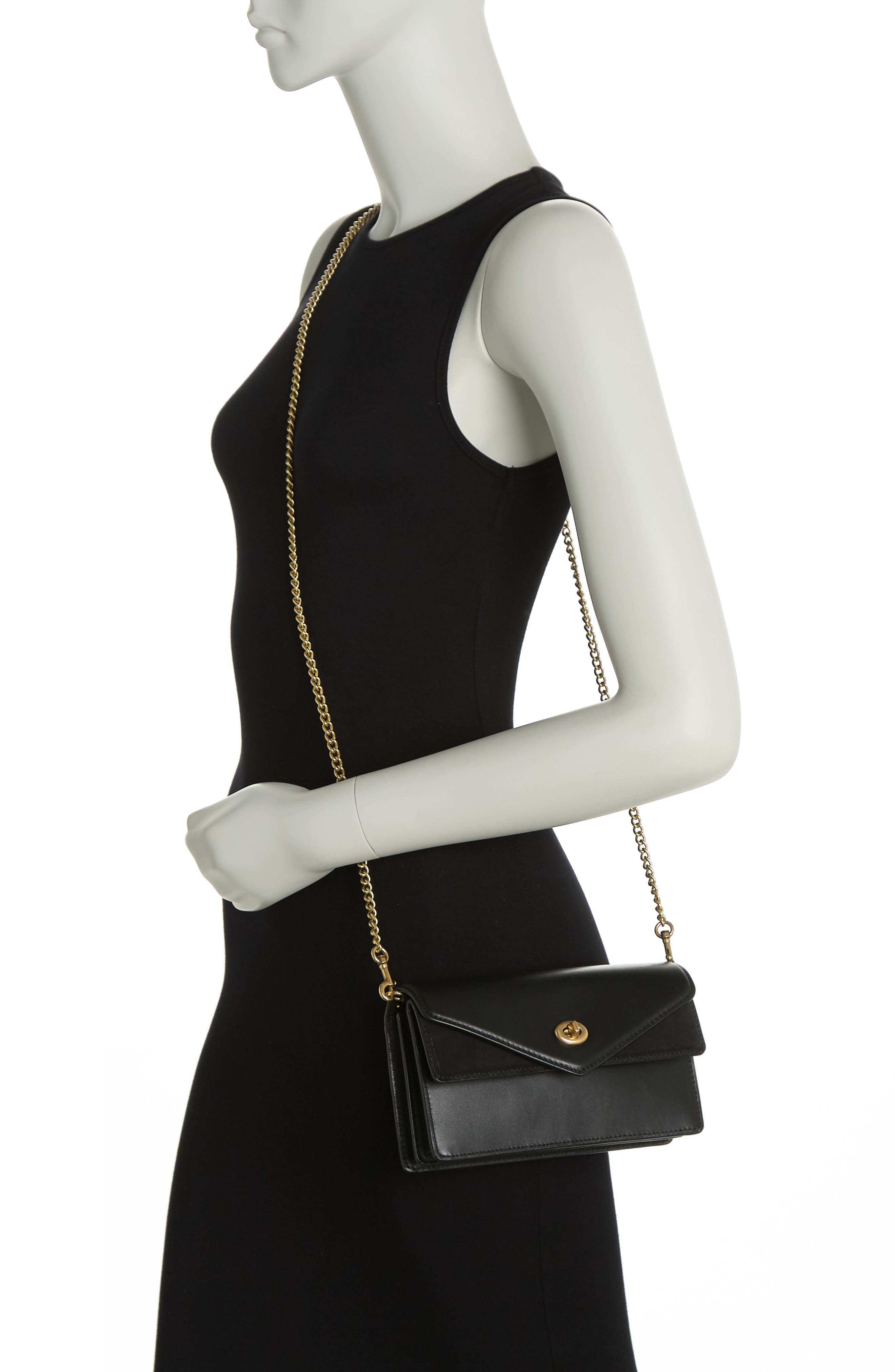 Aster Mixed Leather Crossbody, Alternate, color, B4/ BLACK