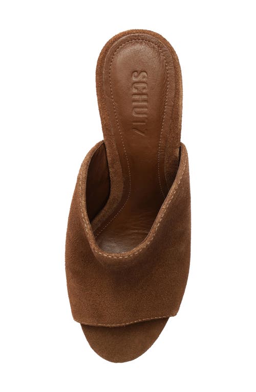 Schutz Esme Slide Sandal In Brown