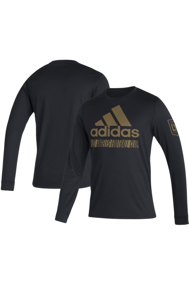 Men's adidas Black LAFC Vintage AEROREADY Long Sleeve T-Shirt, Main, color, Black