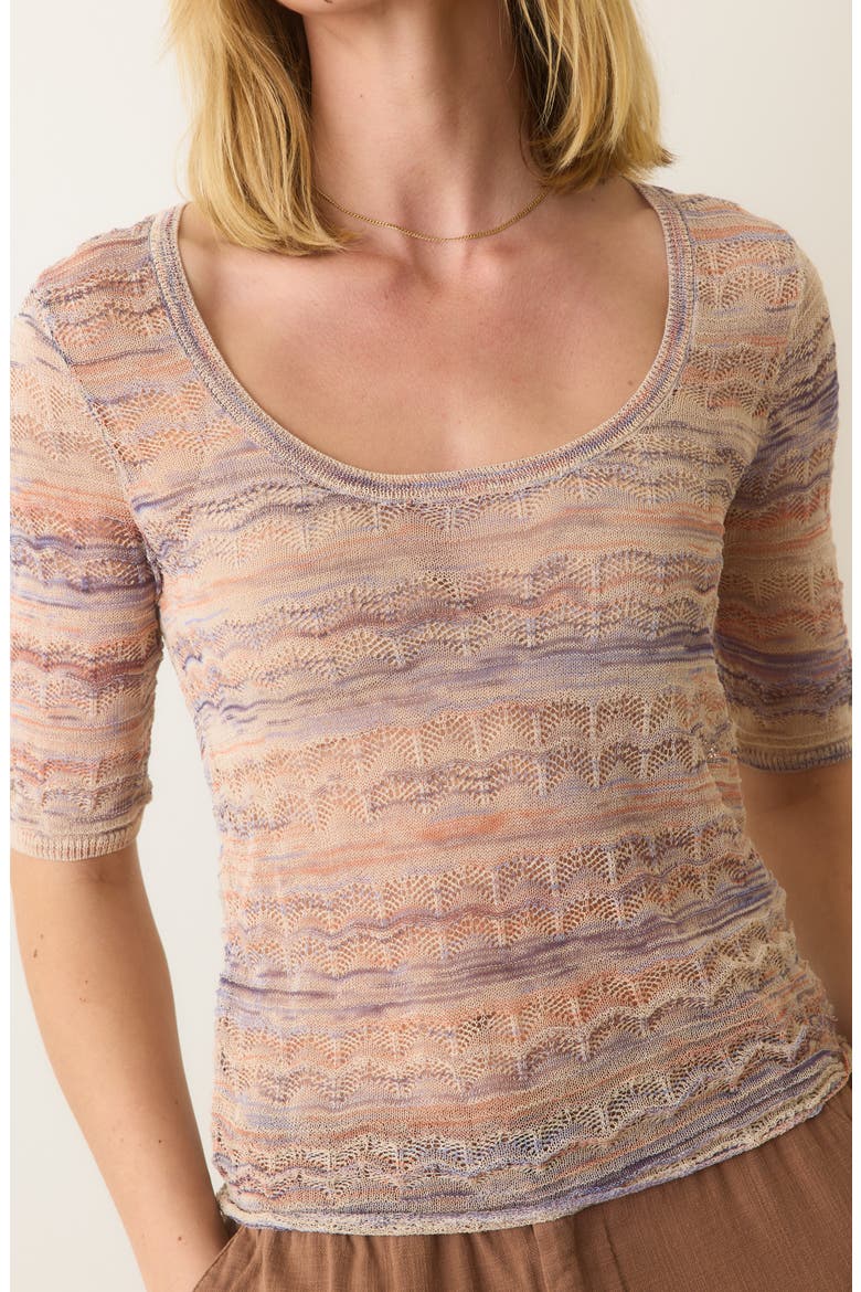 Alana Pointelle Sweater, Alternate, color, WARM DREAM