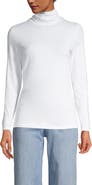 Lands' End Lightweight Jersey Skimming Long Sleeve Turtleneck