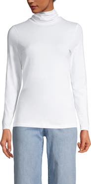 Lands' End Lightweight Jersey Long Sleeve Turtleneck