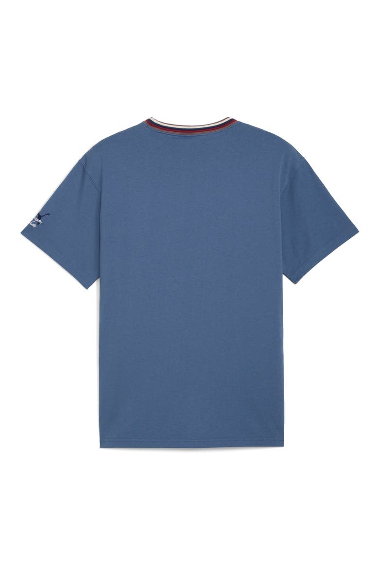 x KidSuper Logo Appliqué Cotton T-Shirt, Alternate, color, DARK INDIGO