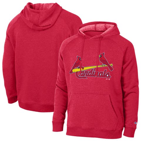 Men's Champion Red St. Louis Cardinals Triumph Tri-Blend Raglan Hoodie