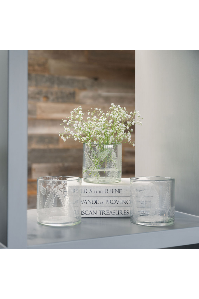 Etched Glass Candleholders, Alternate, color, Glass