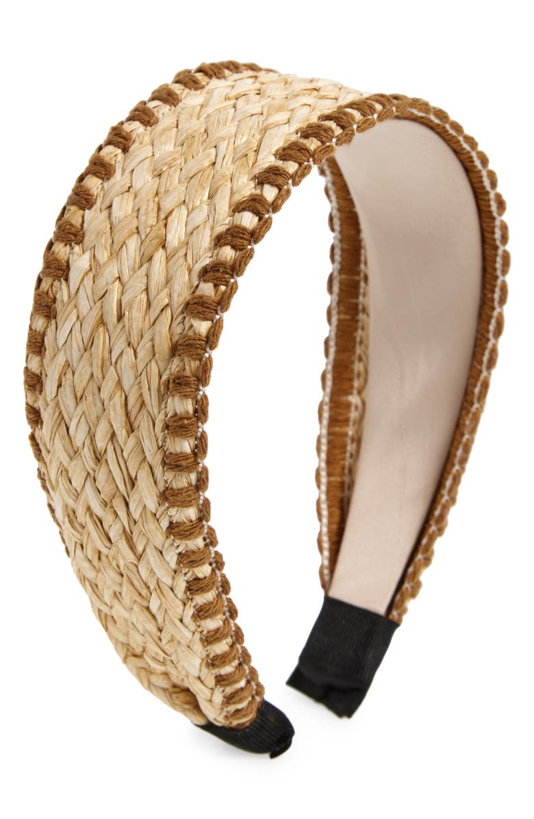 Tasha Wide Woven Headband, Main, color, 