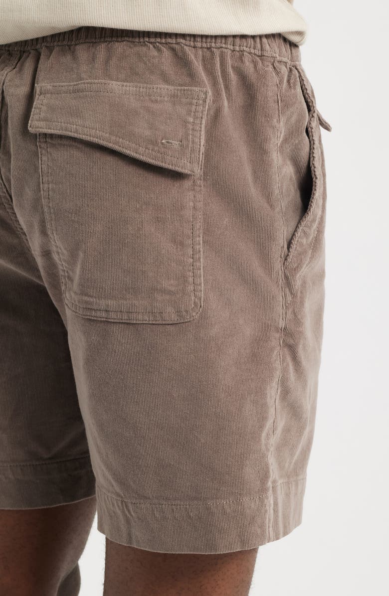 Imperfects Easy Rider Drawstring Corduroy Shorts, Alternate, color, Driftwood