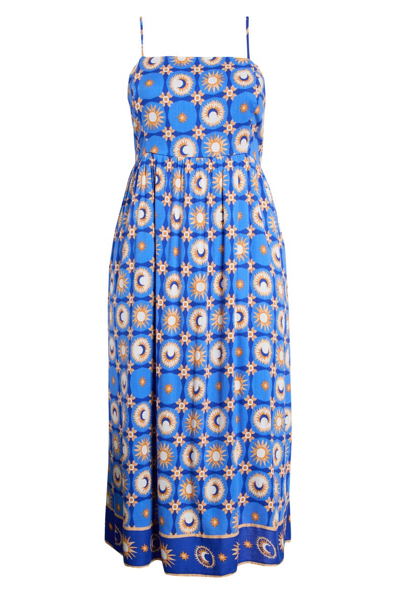 Moonshine Senia Midi Sundress, Alternate, color, YELLOW-BLUE-MULTI