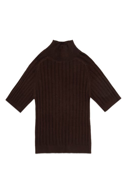 Deluc Oliver Rib Turtleneck Sweater In Burgundy