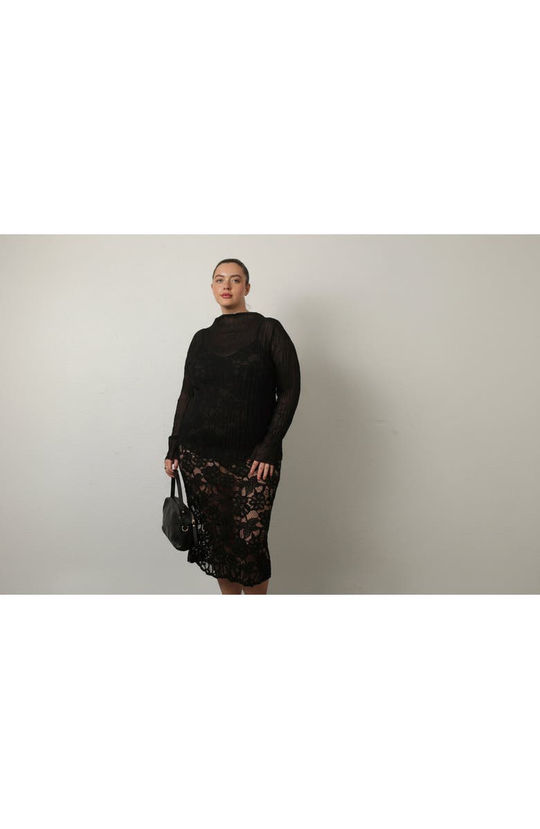 BAACAL Esme Pleated Funnel Neck Top, Alternate, color, Black