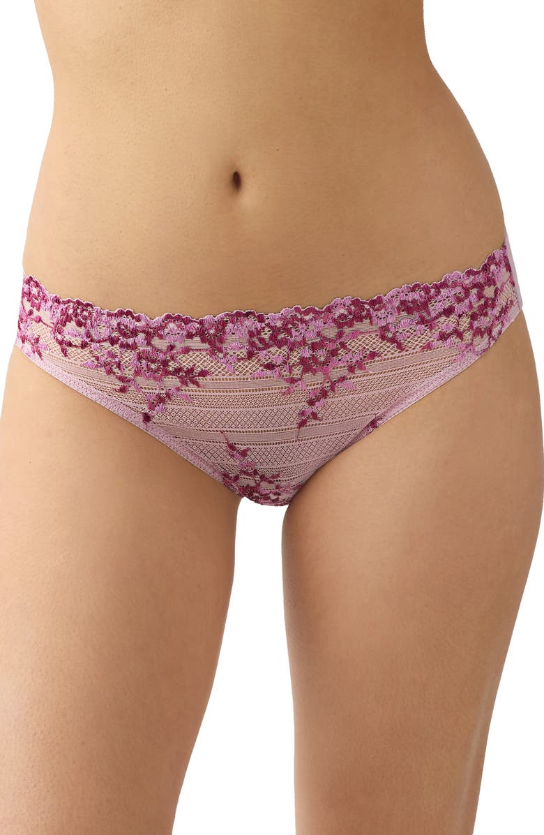 Wacoal Embrace Lace<sup>®</sup> Bikini, Main, color, Keepsake Purple Multi