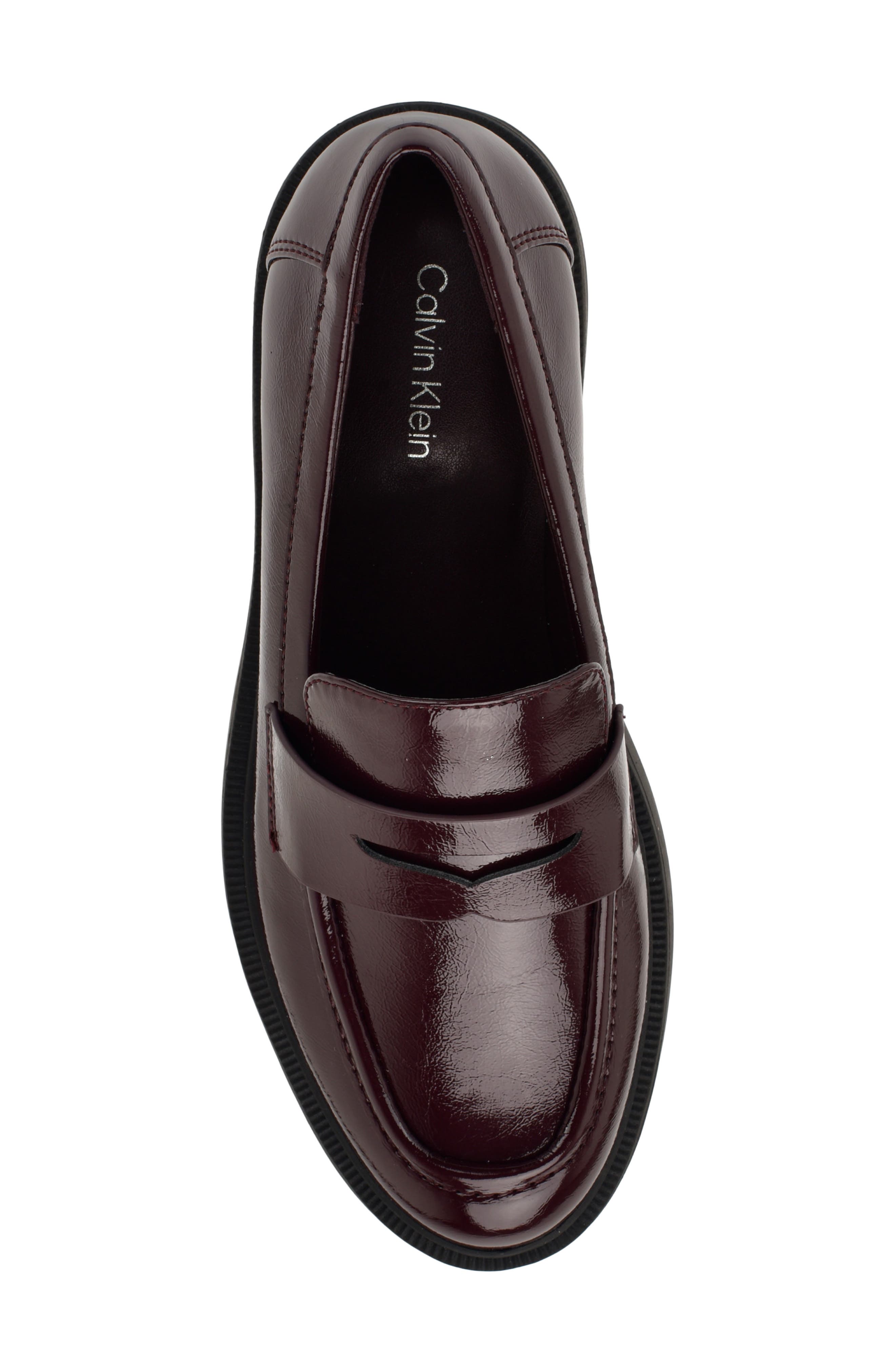 Otinya Penny Loafer, Alternate, color, DARK RED