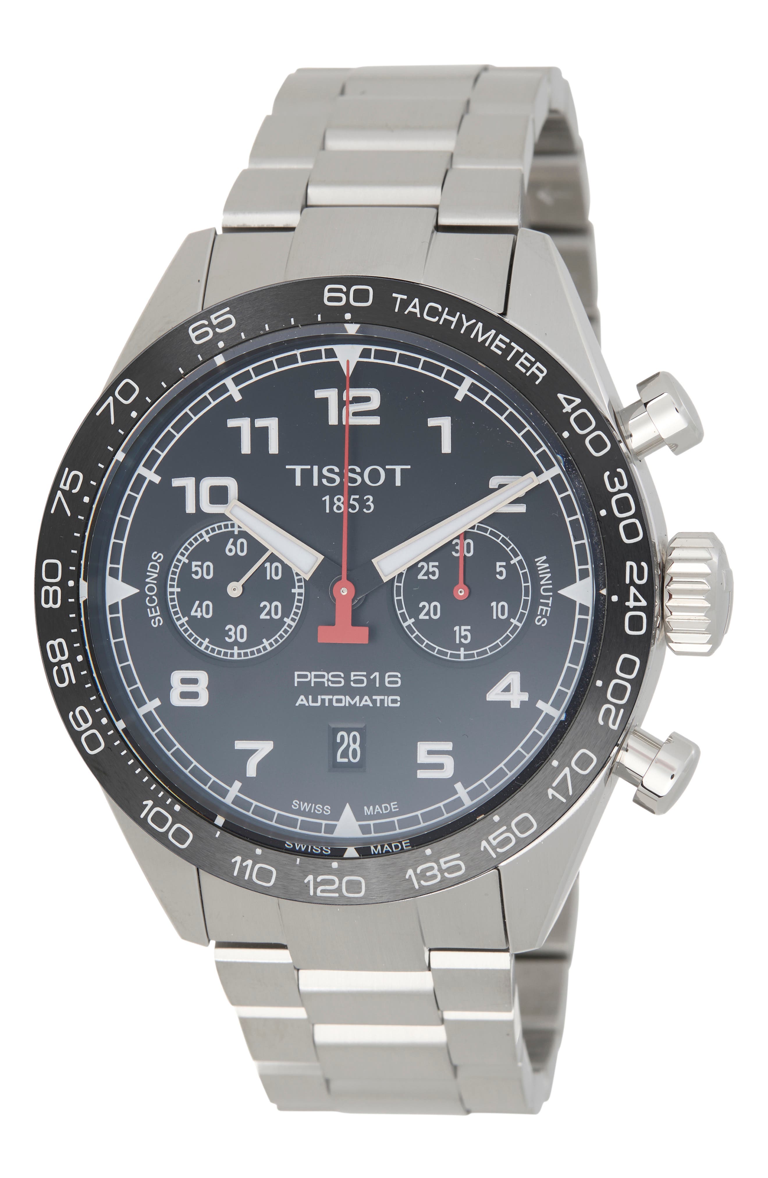 Tissot PRS 516 Bracelet Strap Automatic Chronograph Watch, 45mm