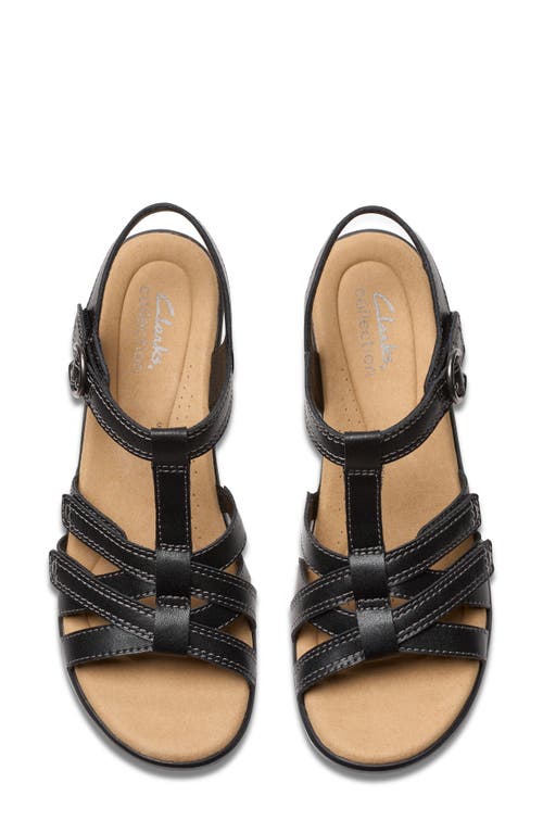 Clarks ® Emily Rose Sandal In Black Leather