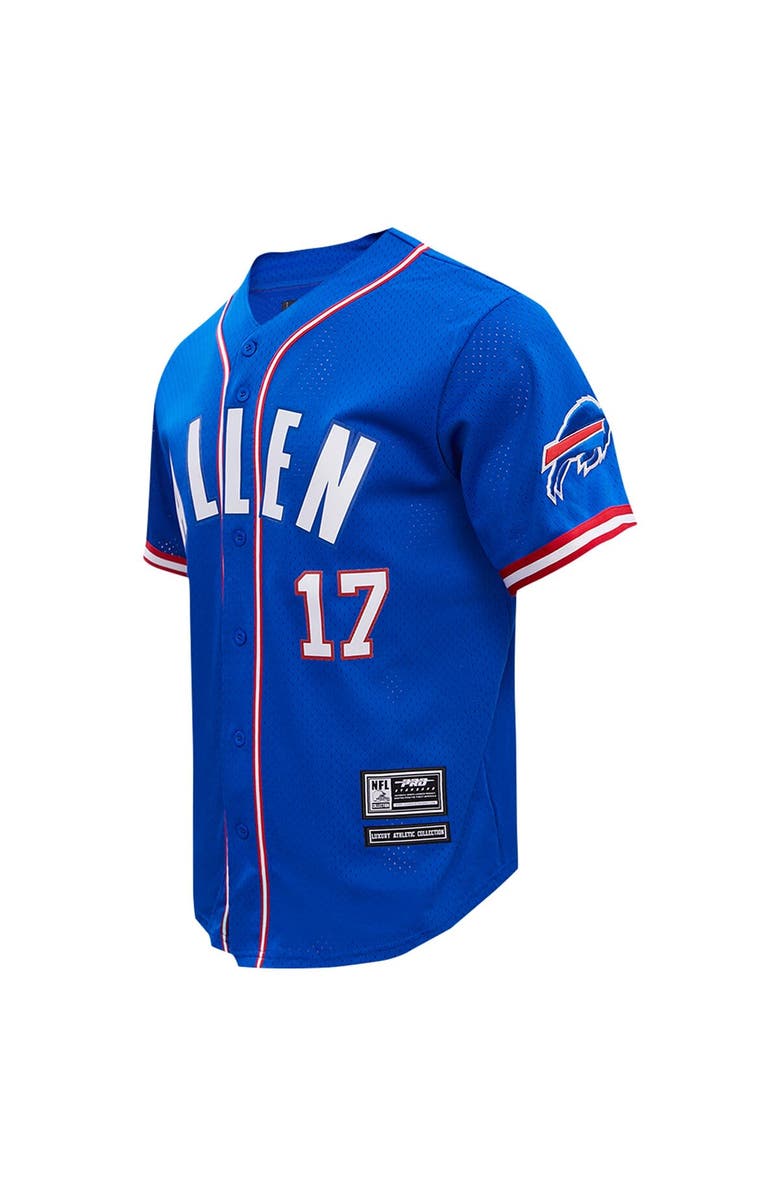 PRO STANDARD Men's Pro Standard Josh Allen Royal Buffalo Bills Mesh Button-Up Baseball Jersey, Alternate, color, Royal